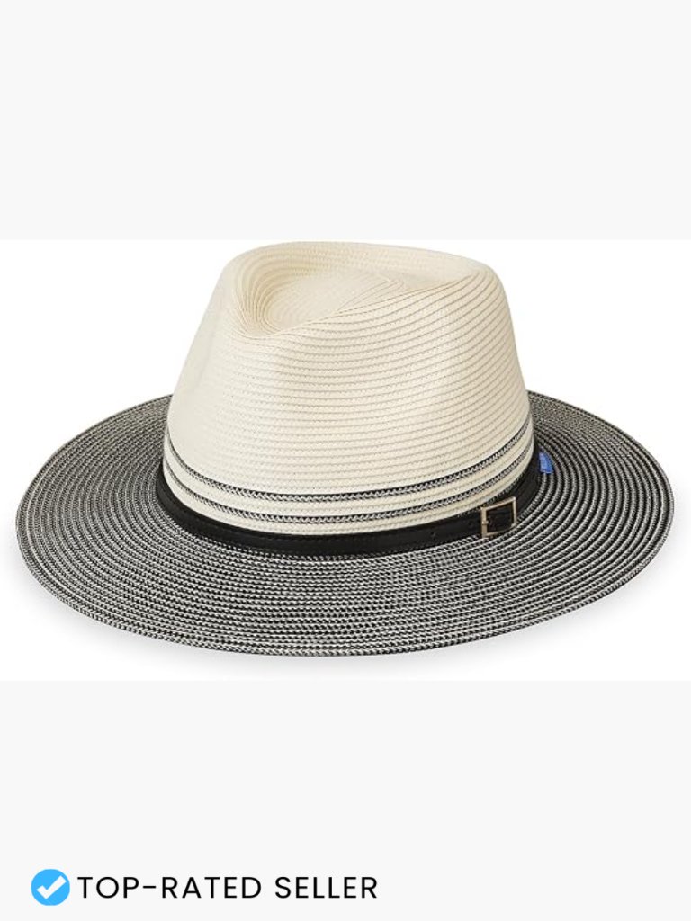 Wide Brim Fedora Hat Upf 50+ Sun Protection Packable Adjustable Travel
